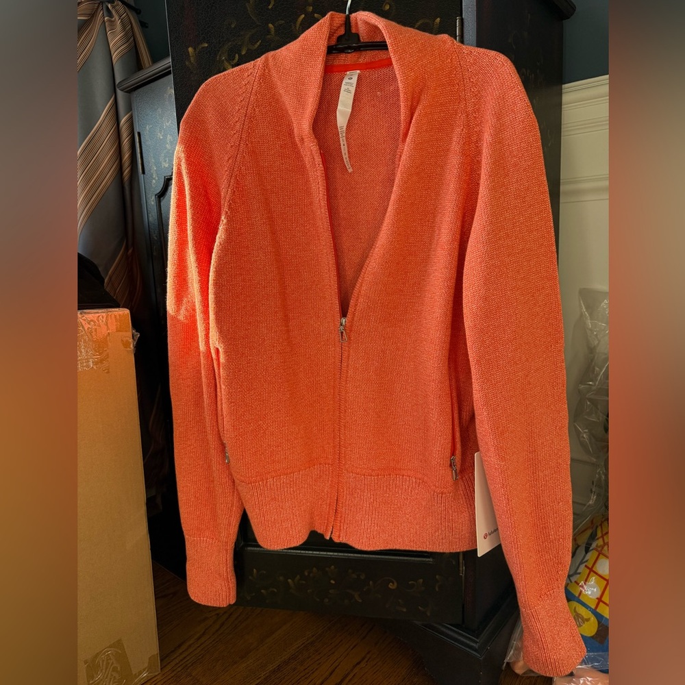 Lululemon Cotton Blend Full Zip Sweater Size Medium NWT